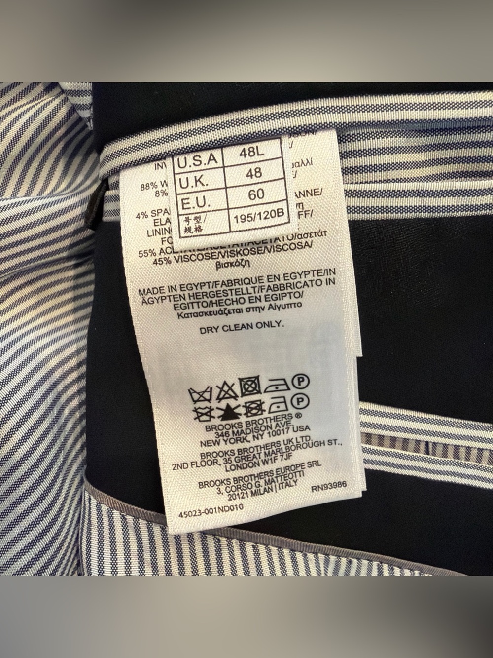 Brooks Brothers Explorer Madison Fit Blazer Wool Black Men’s 48L - Picture 4 of 7